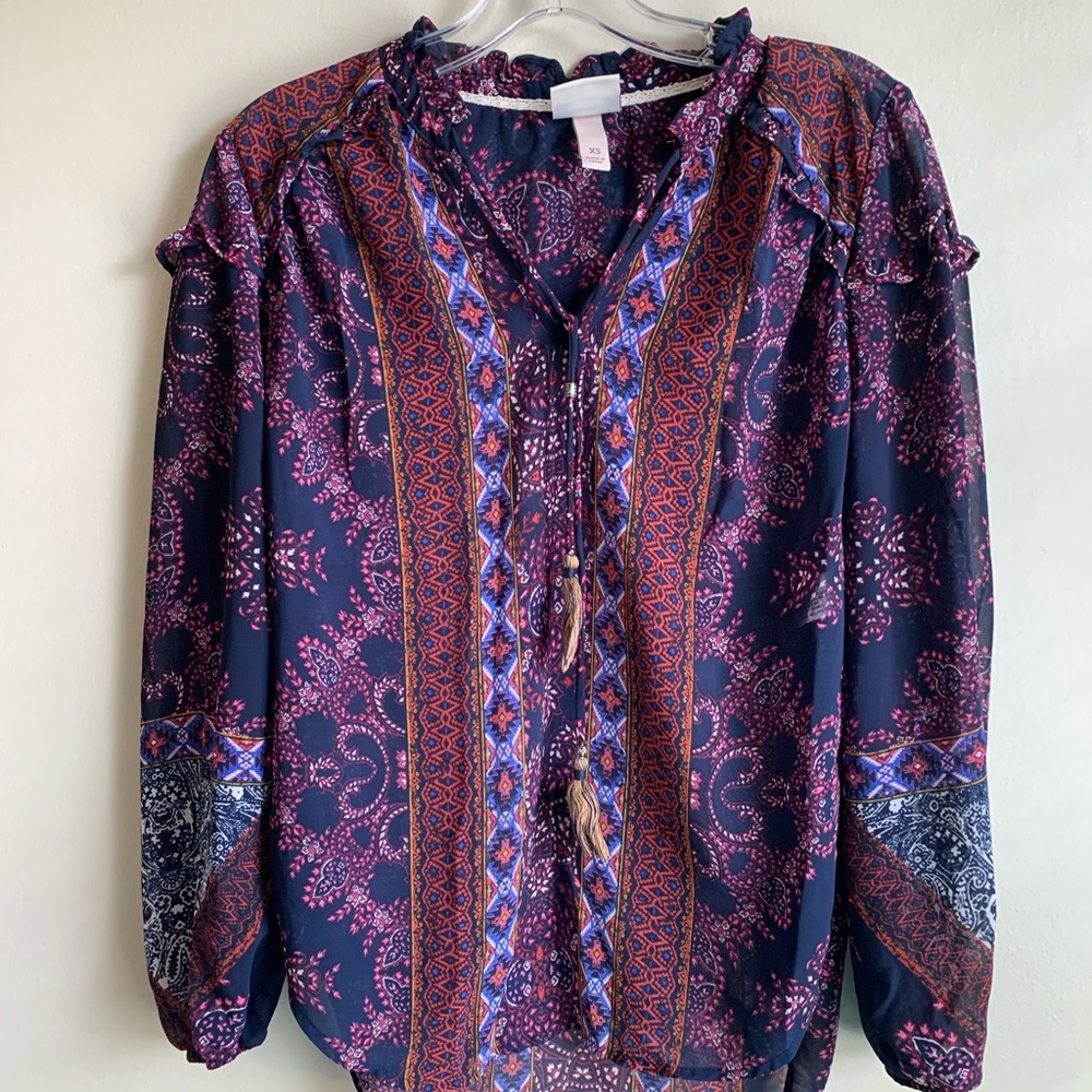 Knox rose sheer blouse